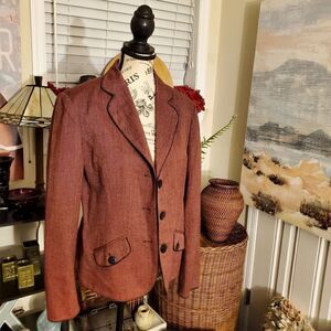 Monterey Bay Rustic Pink Acrylic Blazer Sz 8